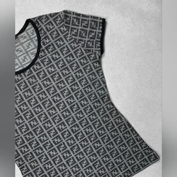 Fendi Zucca Black/Gray Shirt - Picture 6 of 12